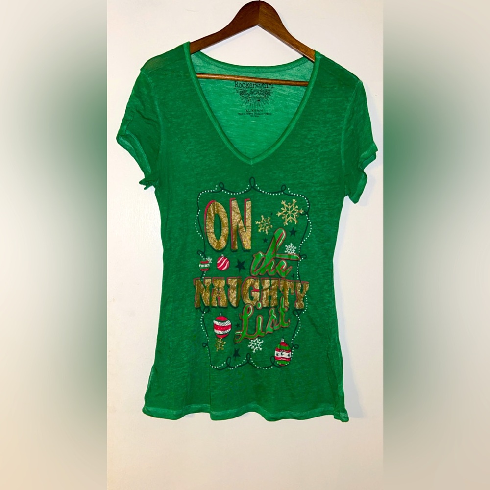 On the Naughty List Christmas Shirt size xl